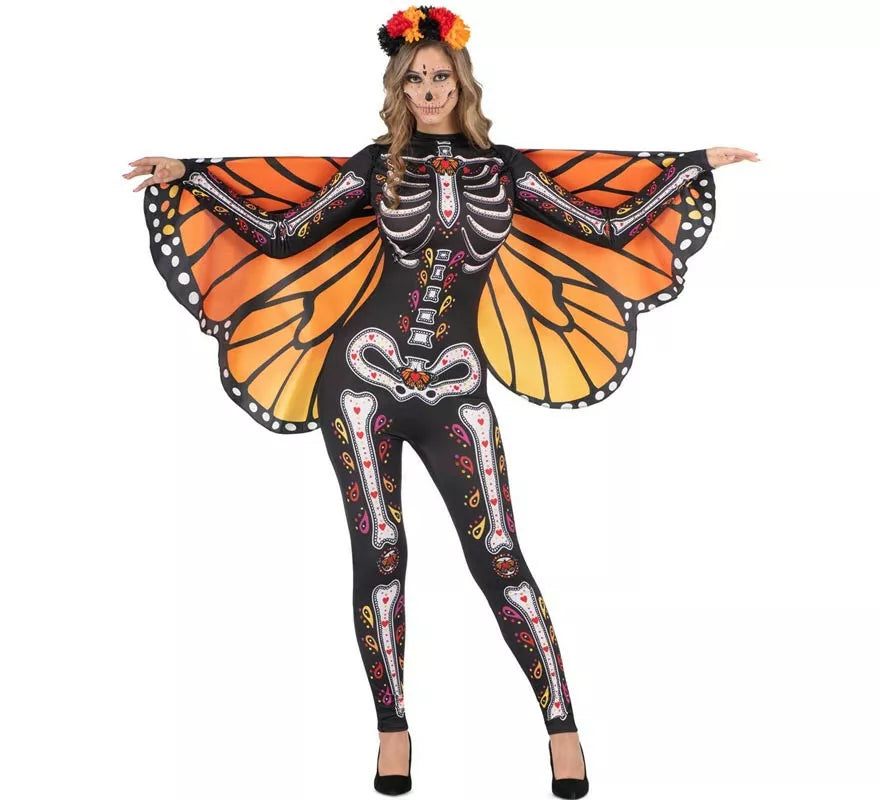 Translation missing: pt-PT.Disfraz de Catrina Mariposa Monarca para mujer
