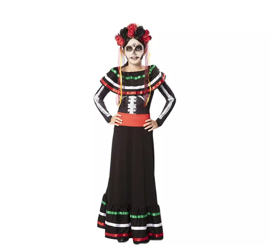 Disfraz de Catrina para niña