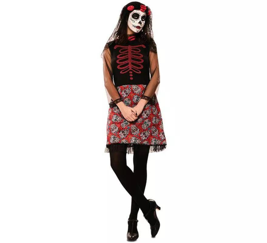 Translation missing: pt-PT.Disfraz de Catrina Roja para mujer
