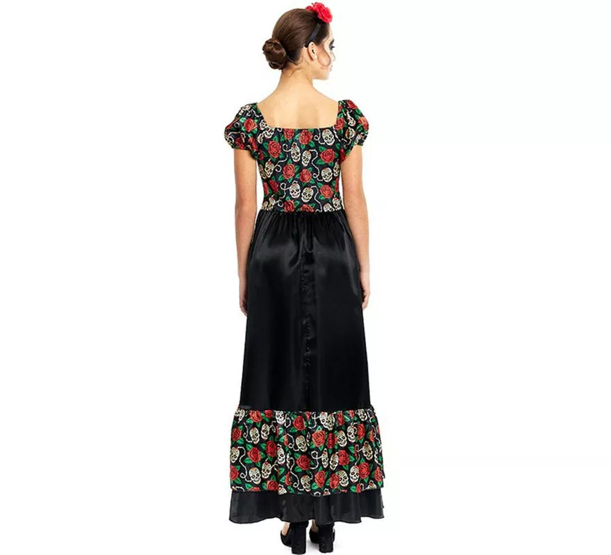 Translation missing: pt-PT.Disfraz de Catrina vestido largo negro para mujer
