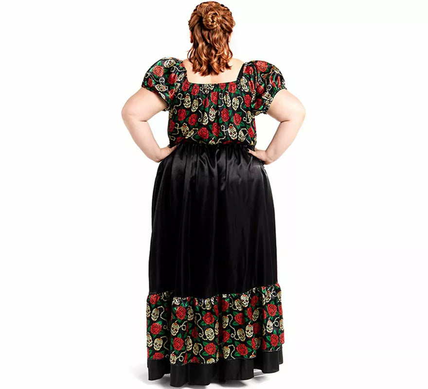 Translation missing: pt-PT.Disfraz de Catrina vestido largo negro para mujer