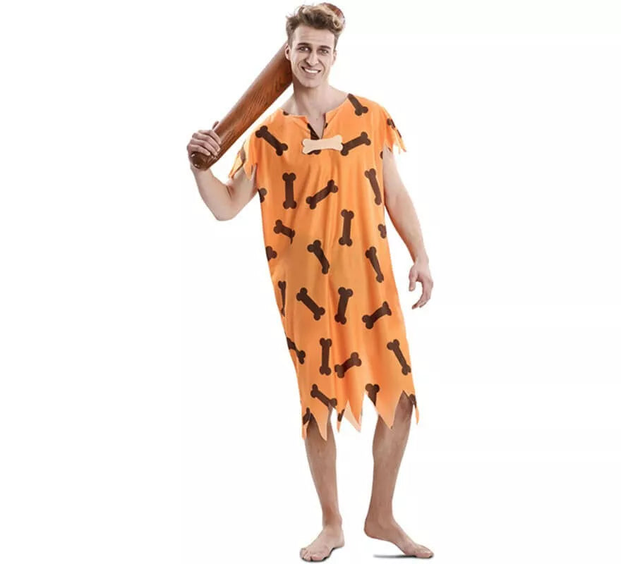 Translation missing: pt-PT.Disfraz de Cavernícola Naranja para hombre