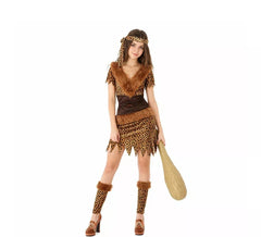 Fato de homem das cavernas de Neanderthal para mulher