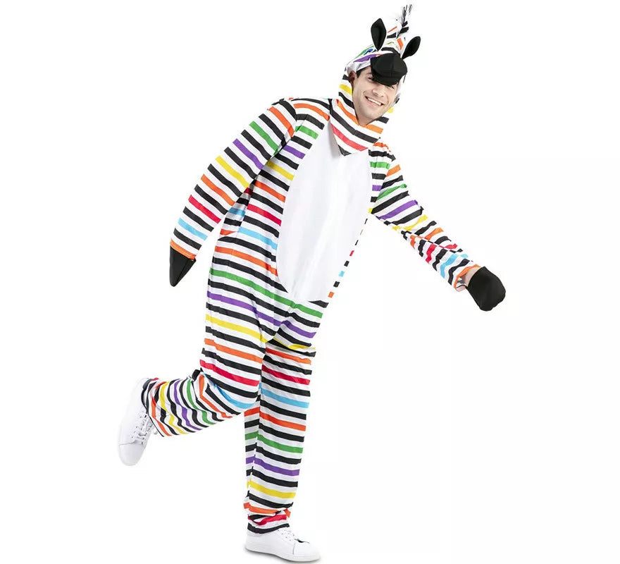 Disfraz de Cebra Multicolor para adultos