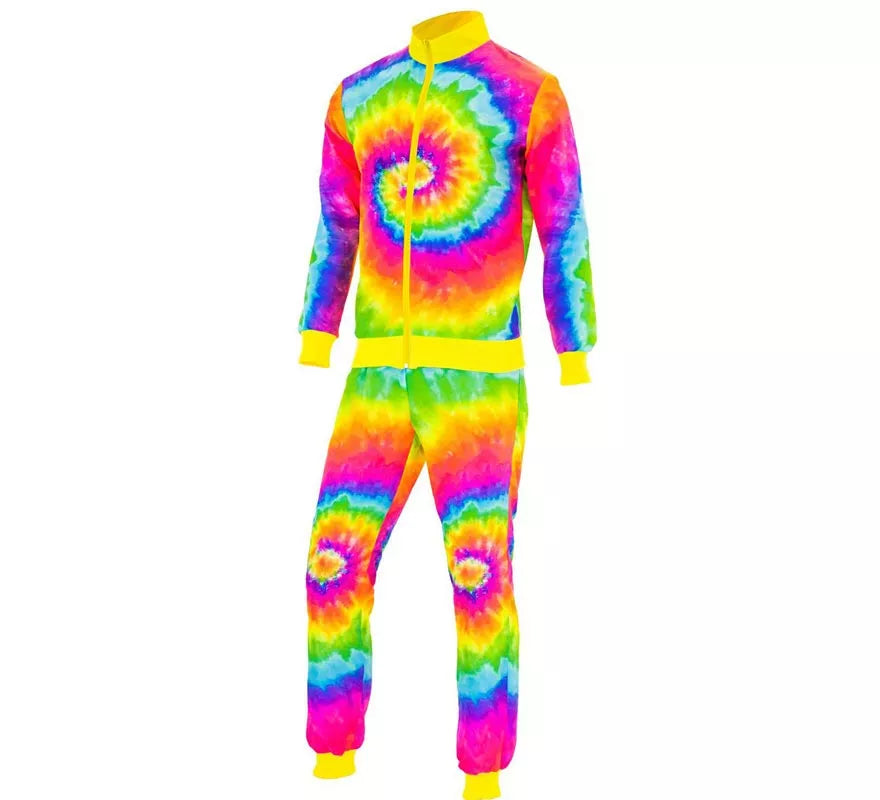 Translation missing: pt-PT.Disfraz de Chándal Hippie Psicodélico fluorescente para adulto