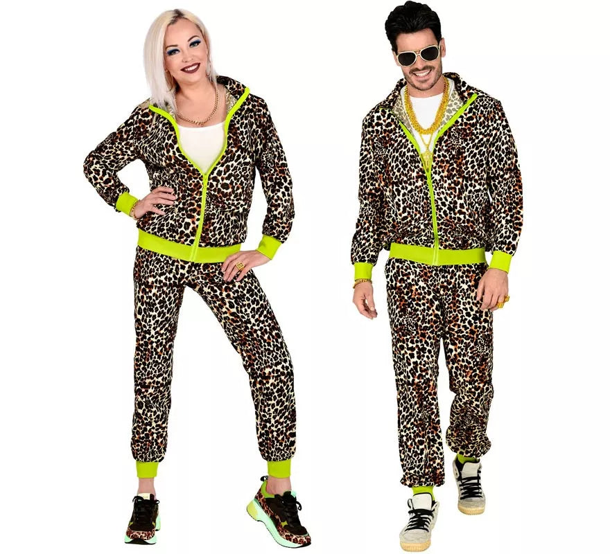 Translation missing: pt-PT.Disfraz de Chándal Leopardo Años 80 para adulto