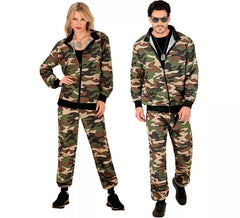 Traje de treino de moda de festa camuflado para adultos