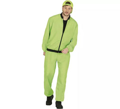 Traje de treino masculino verde neon