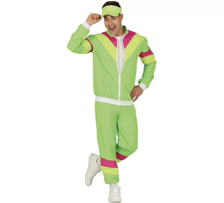 Translation missing: pt-PT.Disfraz de Chándal verde y fucsia neón para hombre