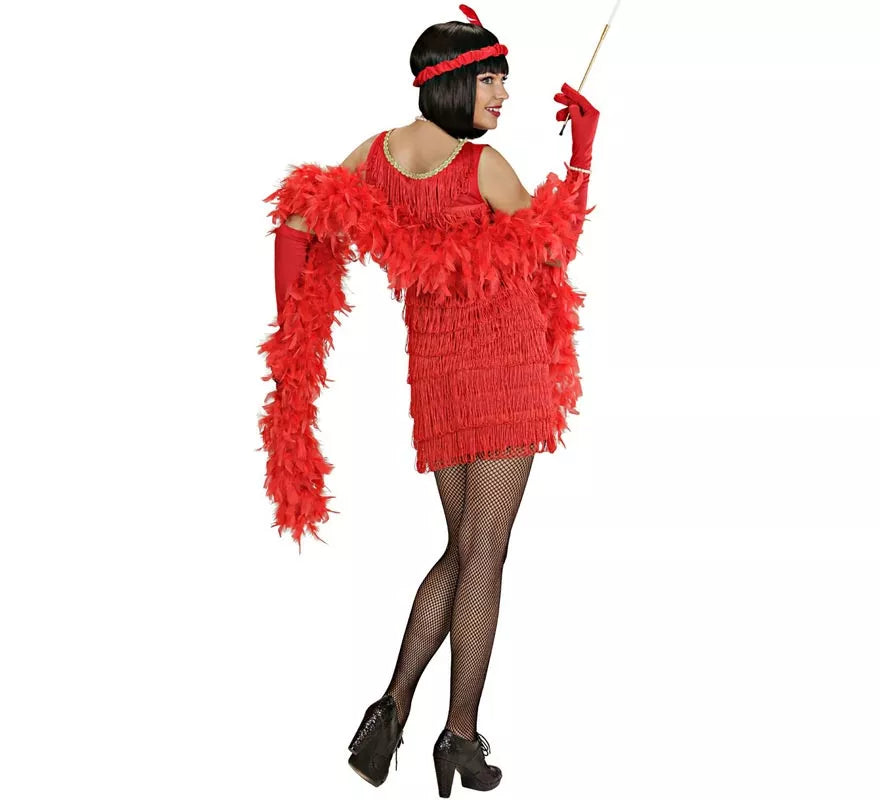 Translation missing: pt-PT.Disfraz de Charleston de lujo rojo para mujer