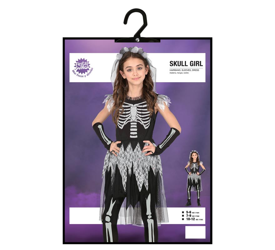 Translation missing: pt-PT.Disfraz de Chica Calavera para niña