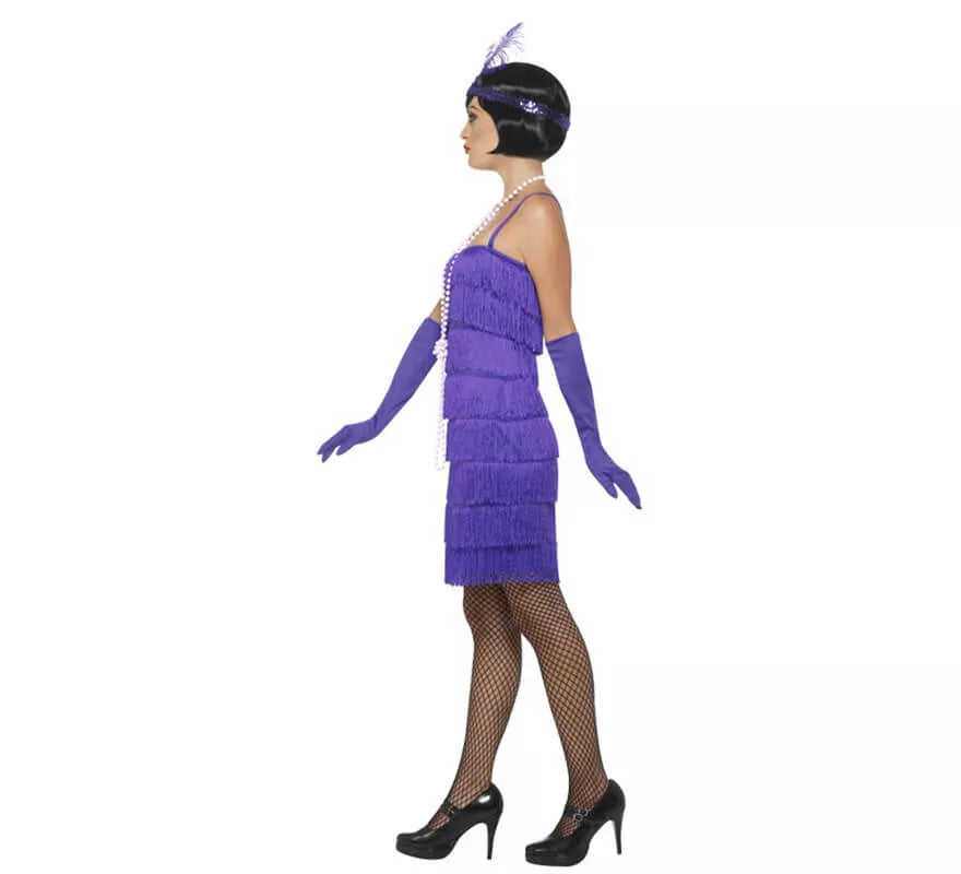Translation missing: pt-PT.Disfraz de Chica de los Años 20 morado para mujer