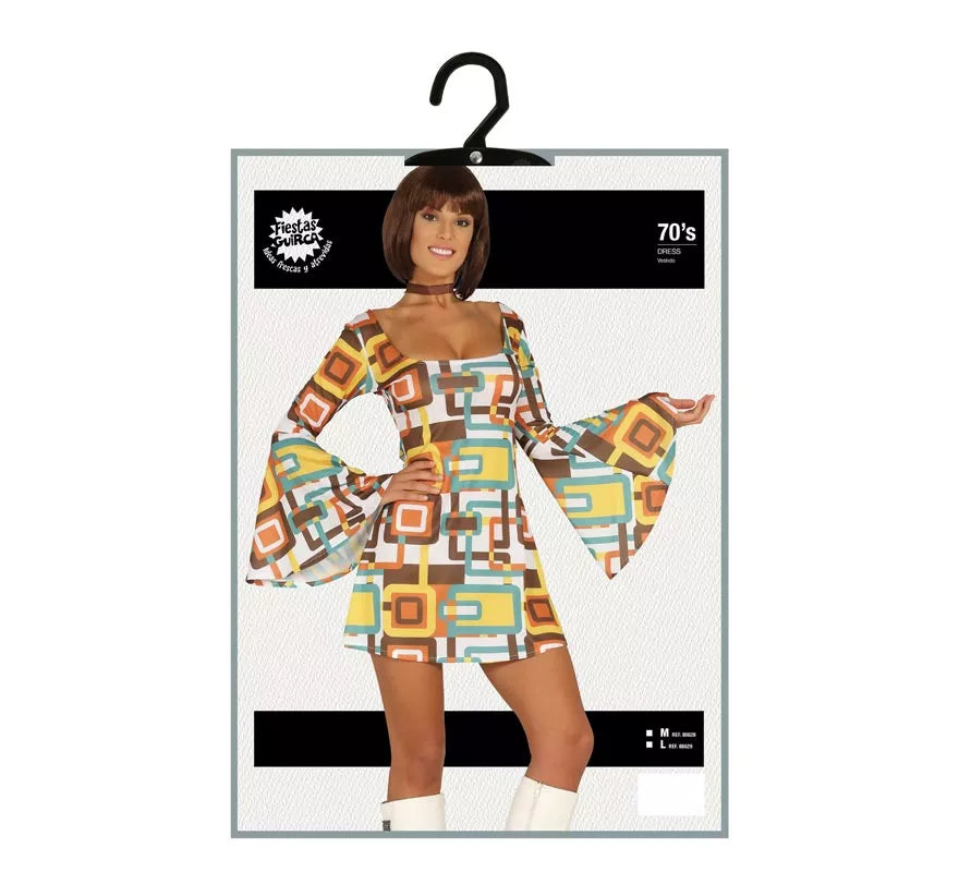 Translation missing: pt-PT.Disfraz de Chica Disco Multicolor para mujer