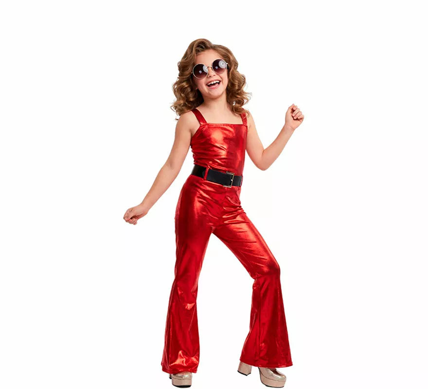 Translation missing: pt-PT.Disfraz de Chica Disco rojo para niña