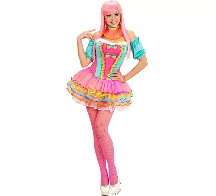 Translation missing: pt-PT.Disfraz de Chica Fantasía Arcoíris para mujer
