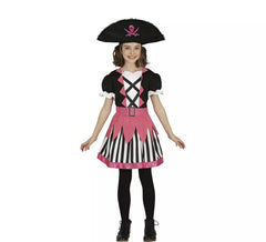 Fato de pirata cor de rosa para menina