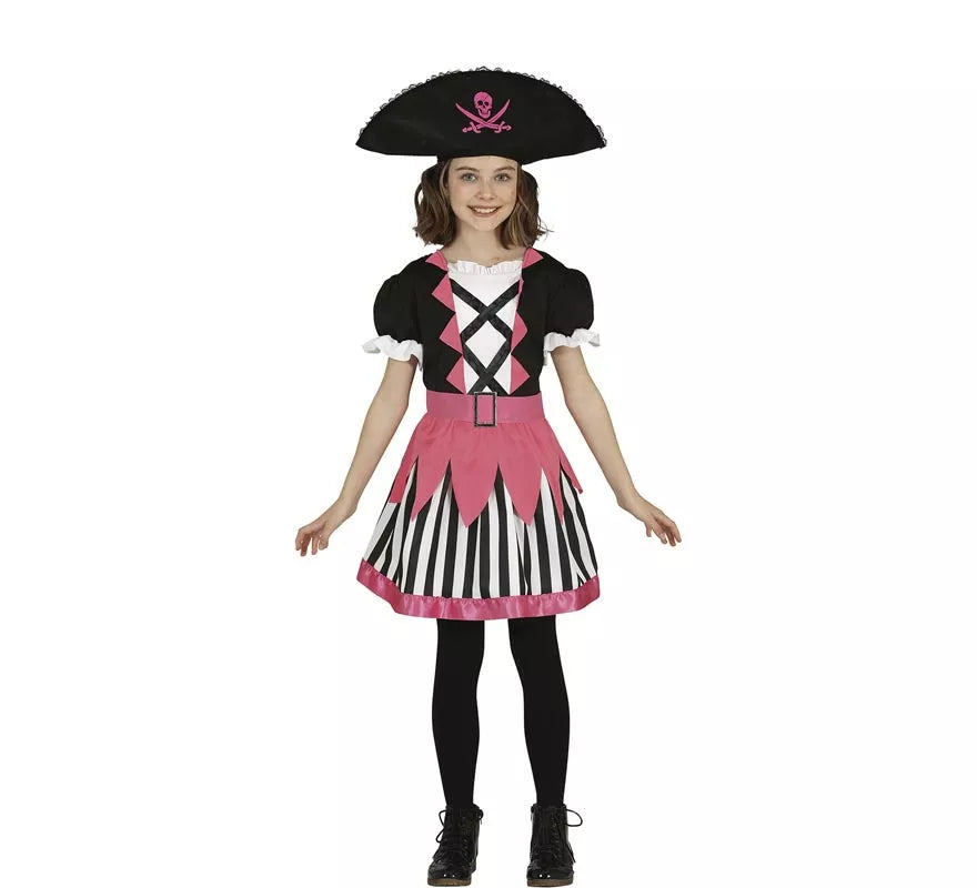 Translation missing: pt-PT.Disfraz de Chica Pirata Rosa para niña