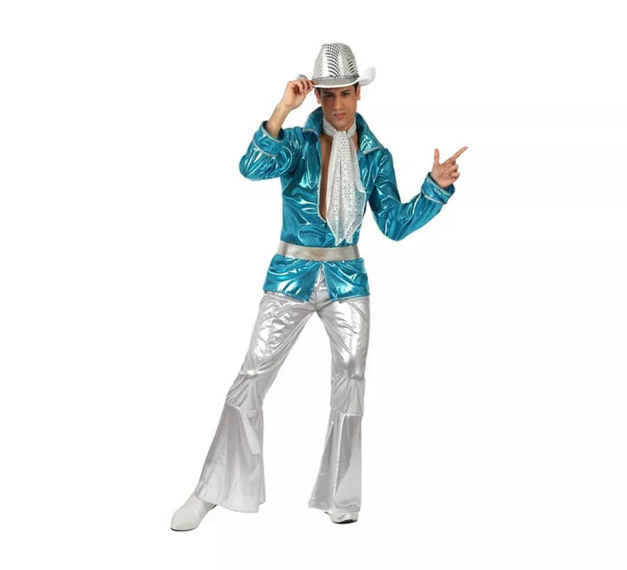 Translation missing: pt-PT.Disfraz de Chico Disco azul para hombre