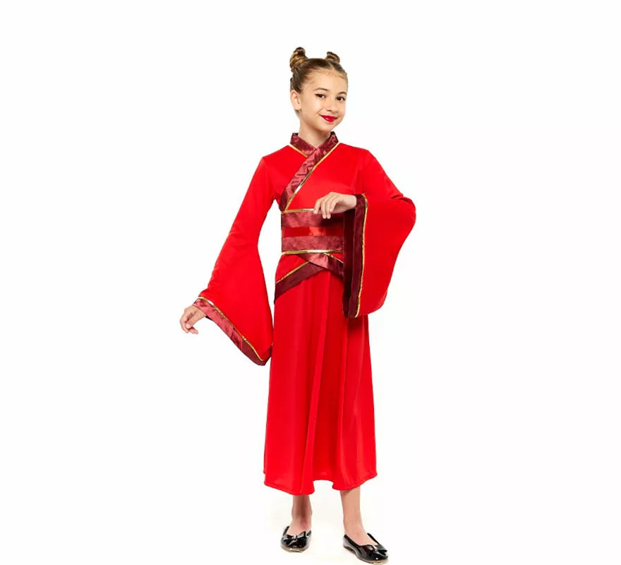 Translation missing: pt-PT.Disfraz de China Hanfu rojo para niña