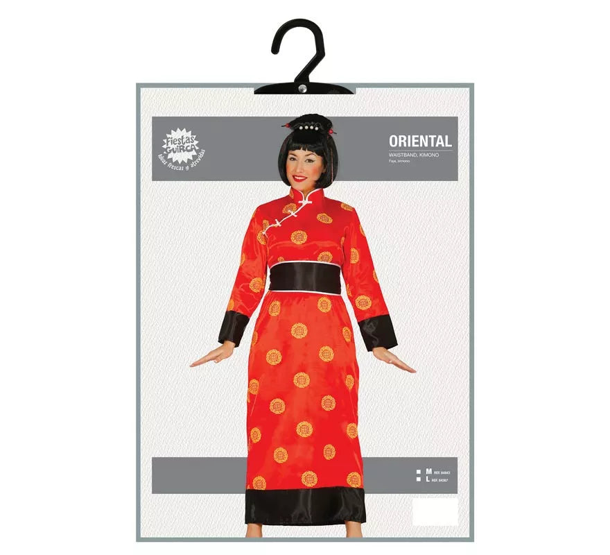 Disfraz de China rojo para mujer