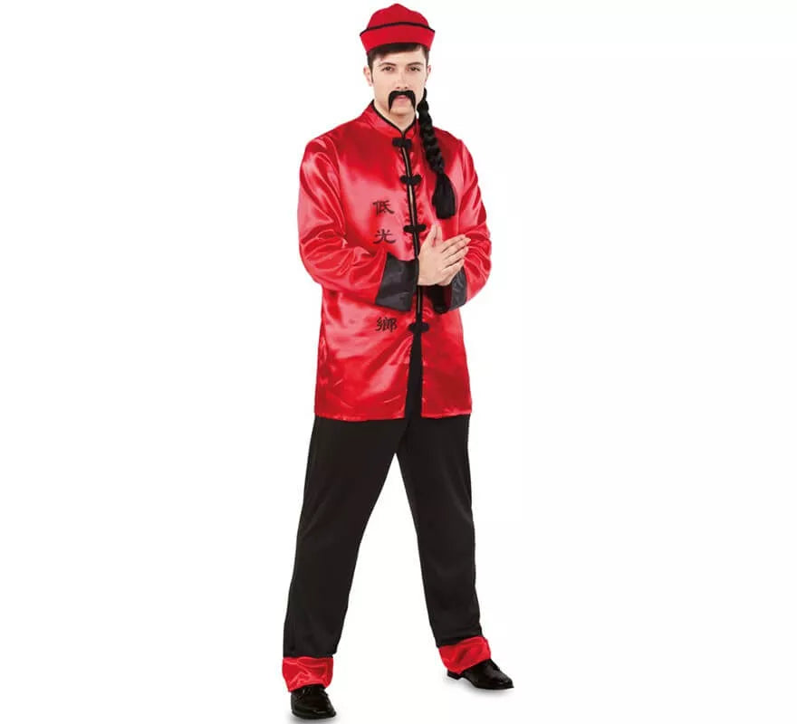 Translation missing: pt-PT.Disfraz de Chino rojo para hombre