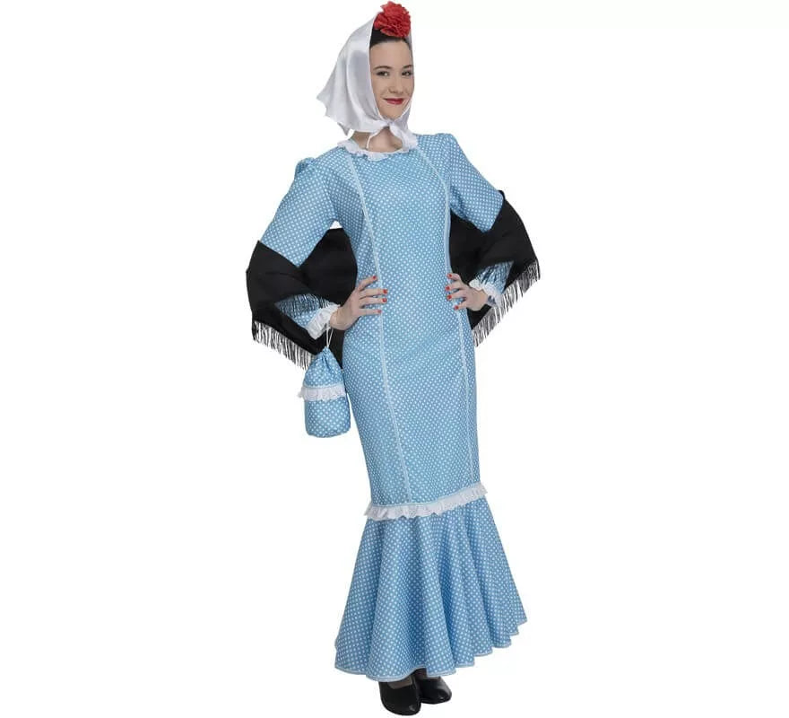 Translation missing: pt-PT.Disfraz de Chulapa Azul para mujer