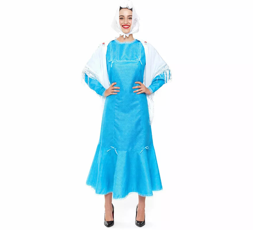 Translation missing: pt-PT.Disfraz de Chulapa azul para mujer