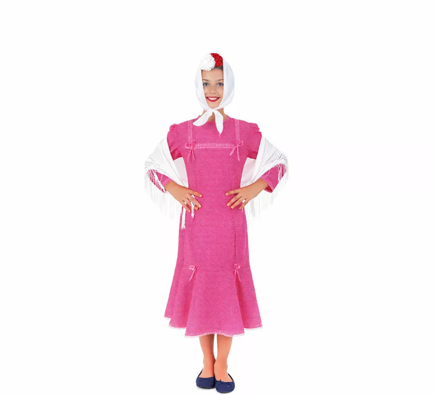 Disfraz de Chulapa fucsia para niña