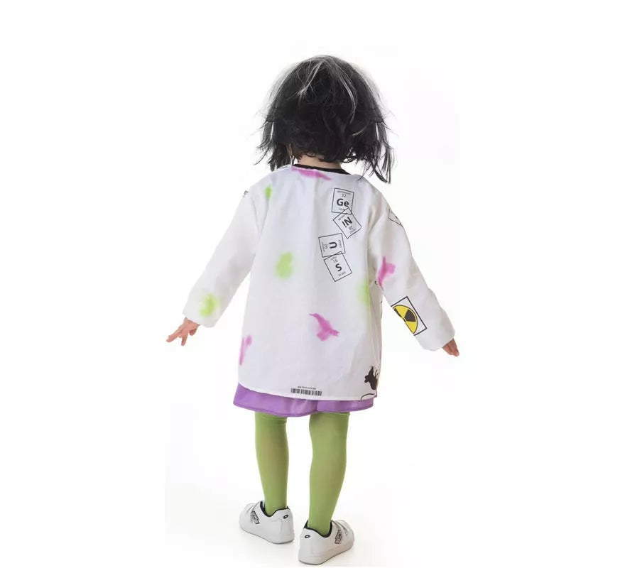 Translation missing: pt-PT.Disfraz de Científica Loca blanco y verde para niña