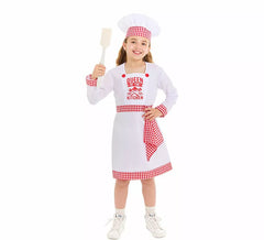 Fato de chef cozinheiro para menina