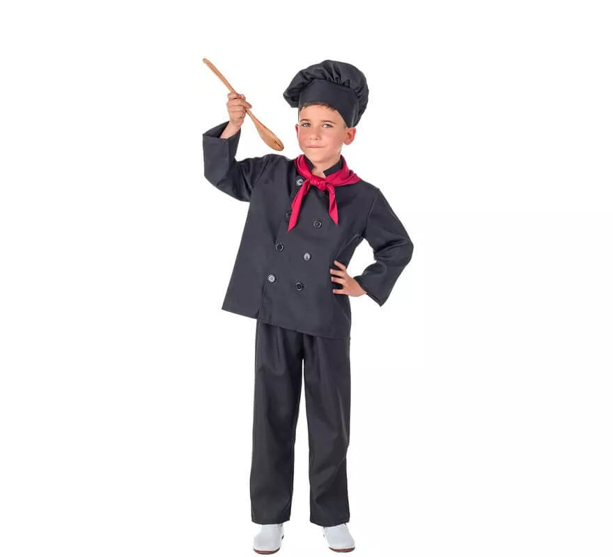 Translation missing: pt-PT.Disfraz de Cocinero Negro para niños