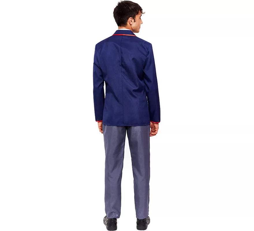 Translation missing: pt-PT.Disfraz de Colegial Moderno Azul para hombre