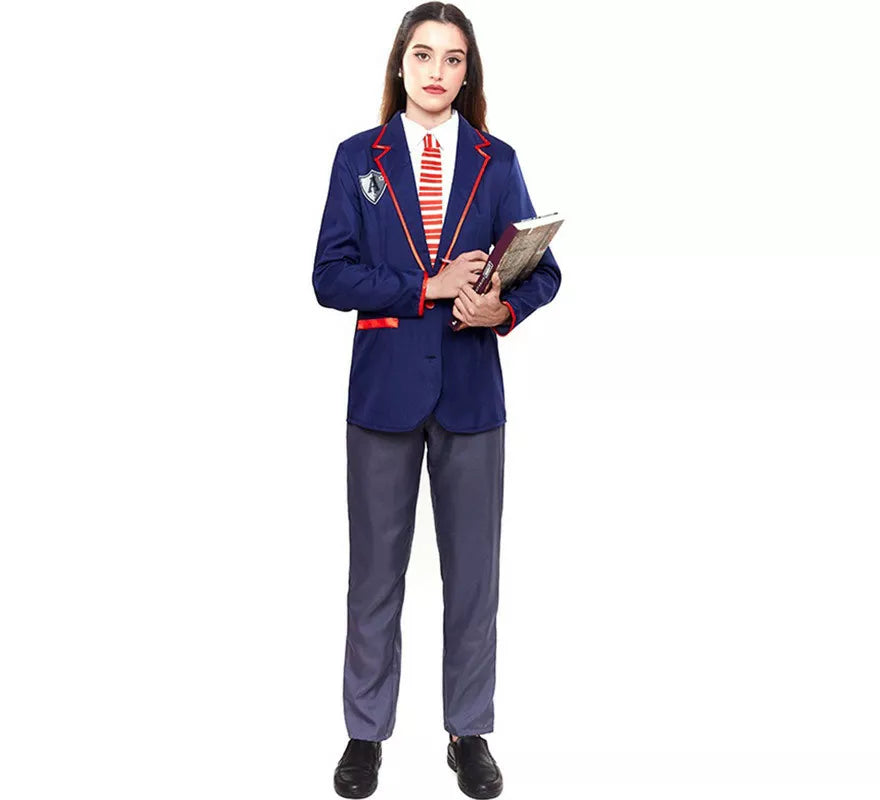 Translation missing: pt-PT.Disfraz de Colegial Moderno Azul para hombre