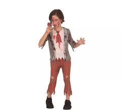 Fantasia de zumbi escolar para menino