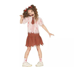 Fantasia de colegial zumbi para menina