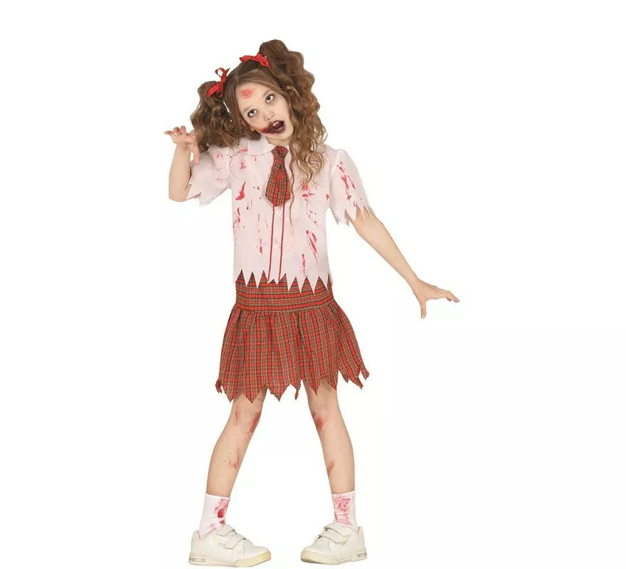 Translation missing: pt-PT.Disfraz de Colegiala Zombie para niña