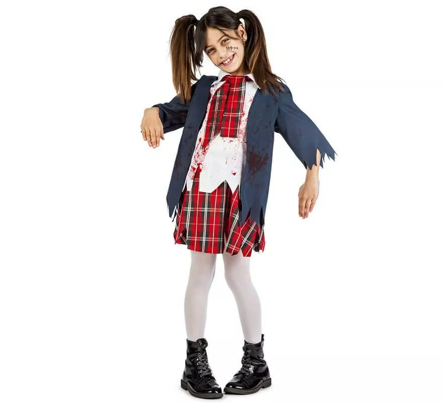 Translation missing: pt-PT.Disfraz de Colegiala Zombie para niña