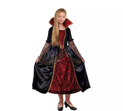 Fato gótico de condessa vampira para menina