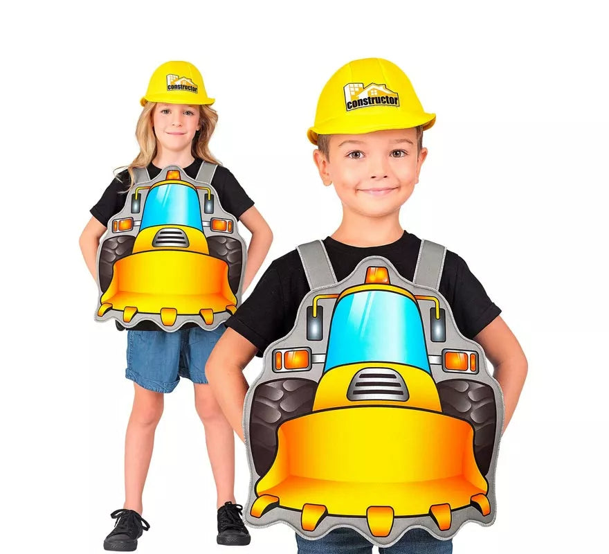 Translation missing: pt-PT.Disfraz de Constructor amarillo con gorro para niños