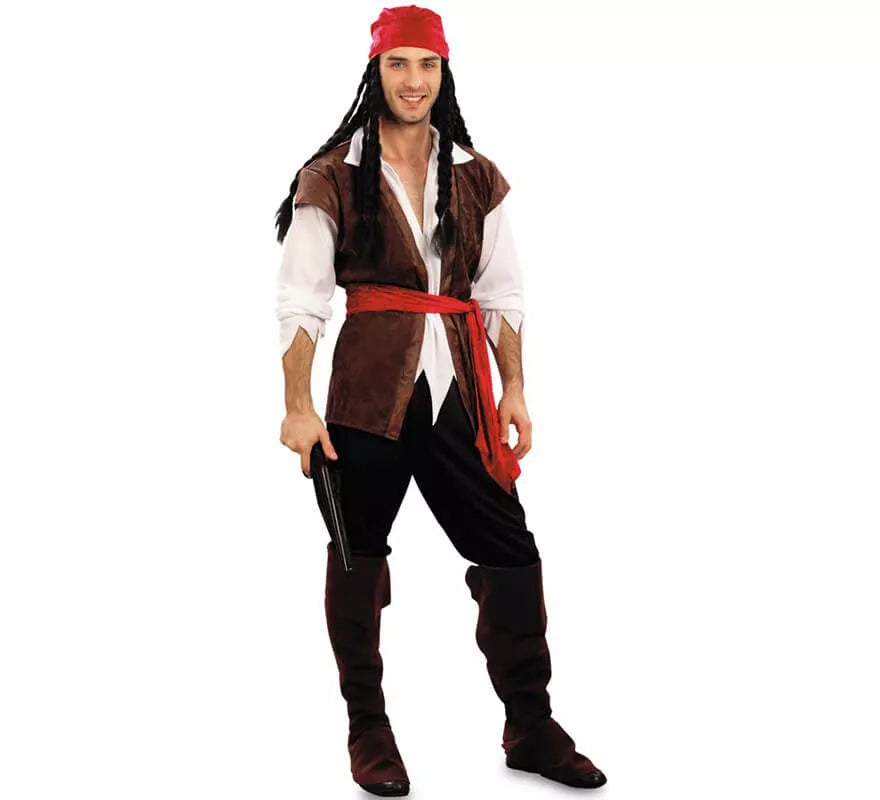 Disfraz de Corsario con chaleco para hombre