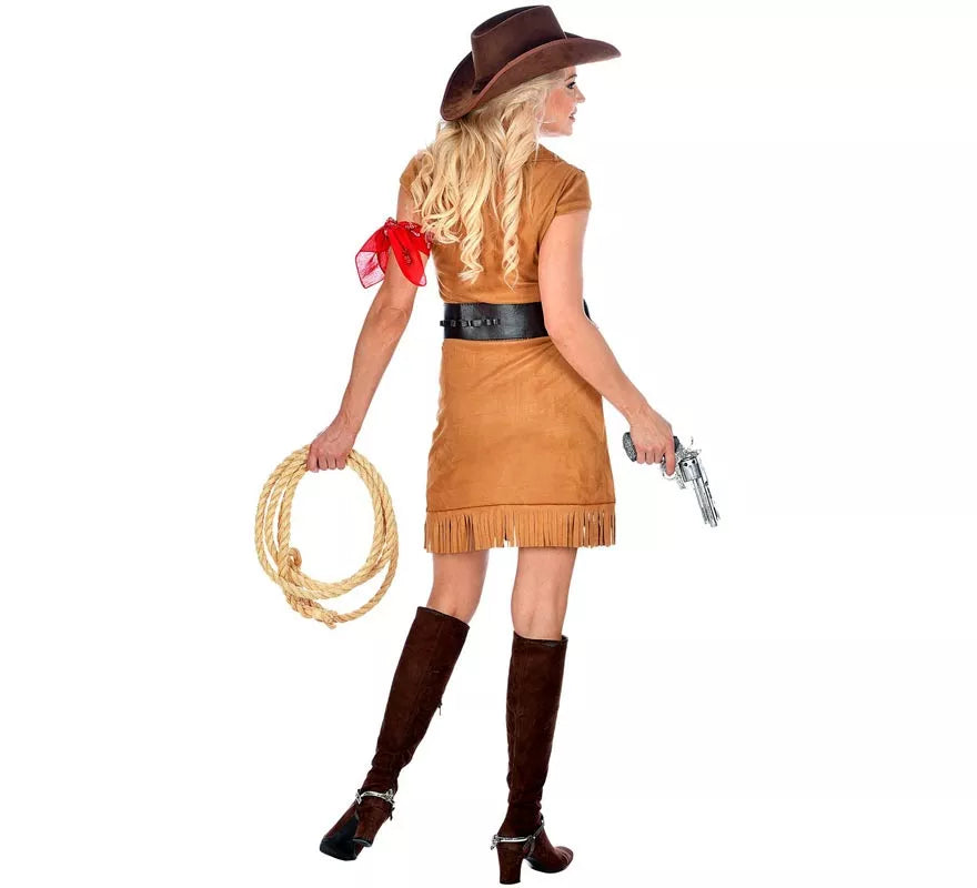 Translation missing: pt-PT.Disfraz de Cowgirl marrón para mujer