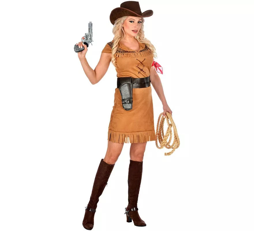 Translation missing: pt-PT.Disfraz de Cowgirl marrón para mujer