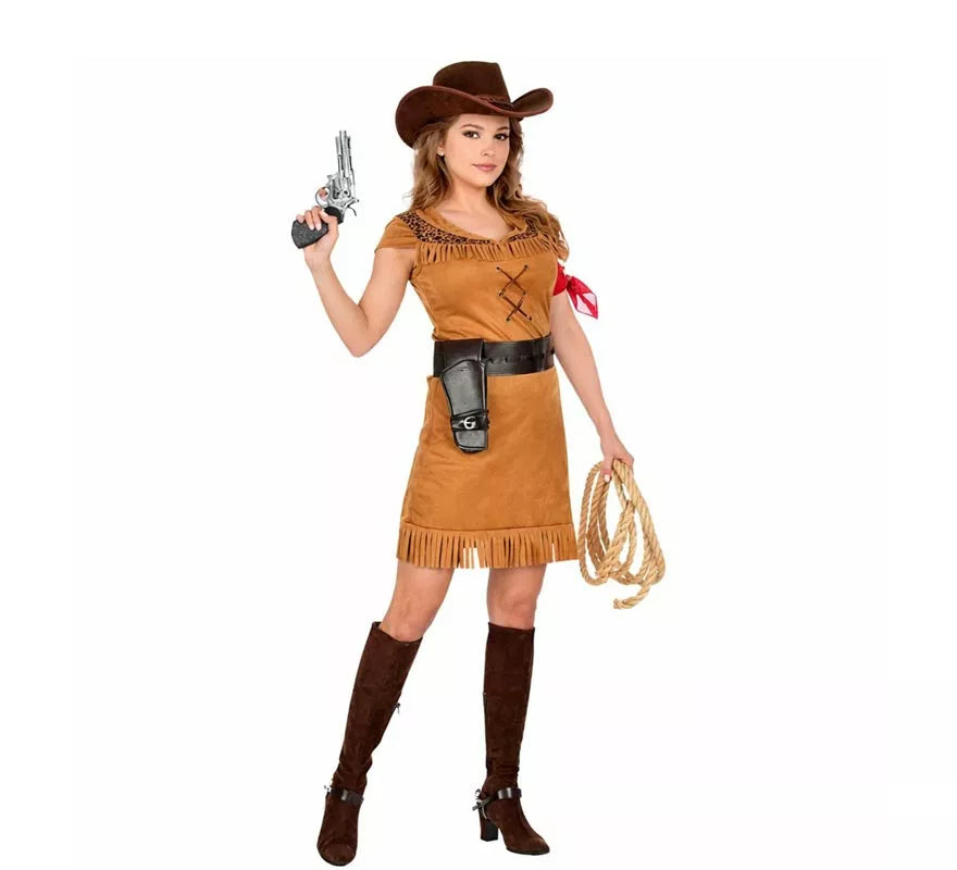 Translation missing: pt-PT.Disfraz de Cowgirl marrón para mujer