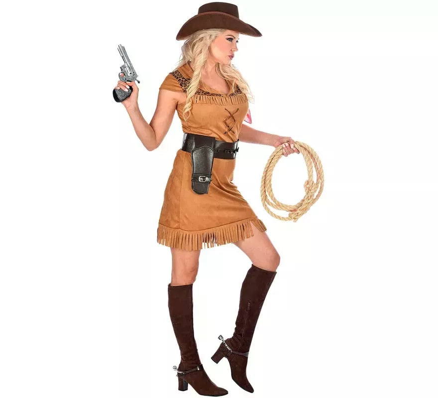 Translation missing: pt-PT.Disfraz de Cowgirl marrón para mujer