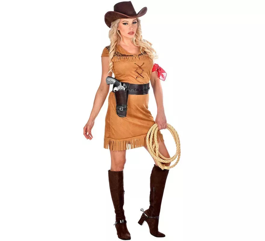 Translation missing: pt-PT.Disfraz de Cowgirl marrón para mujer