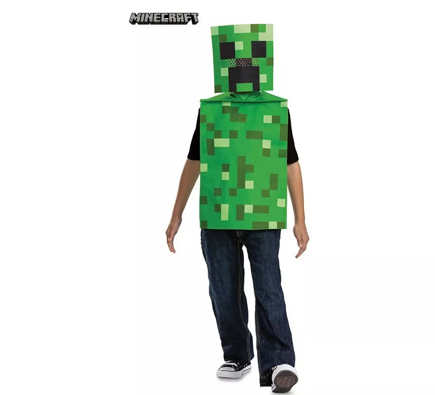 Translation missing: pt-PT.Disfraz de Creeper Minecraft con máscara para niño