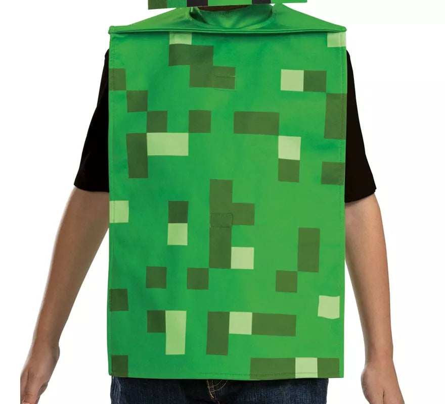 Translation missing: pt-PT.Disfraz de Creeper Minecraft con máscara para niño