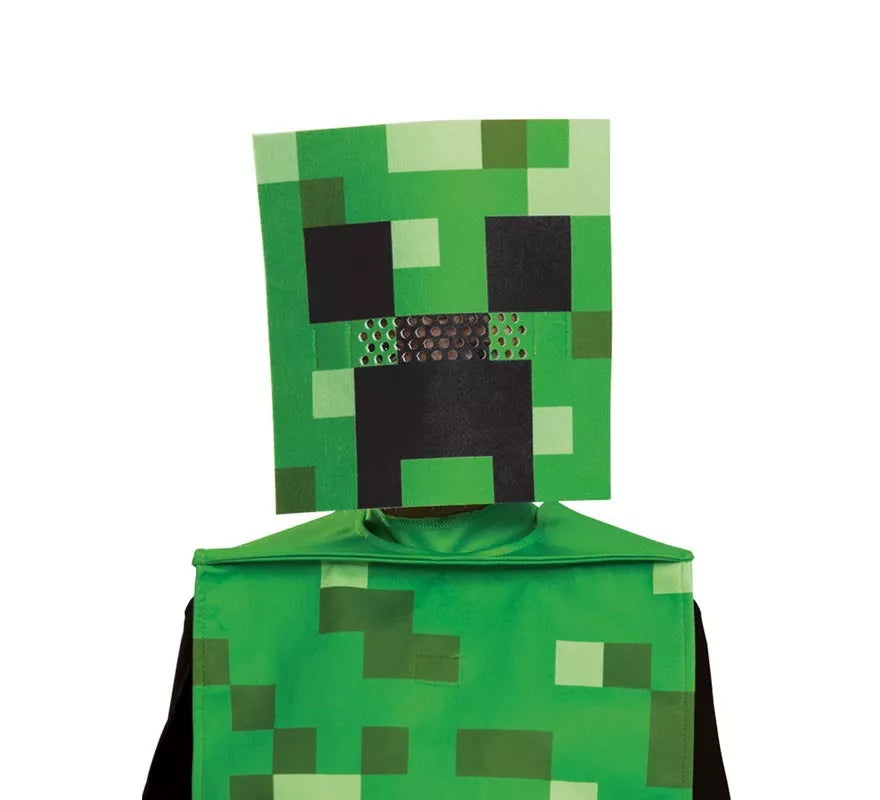 Translation missing: pt-PT.Disfraz de Creeper Minecraft con máscara para niño