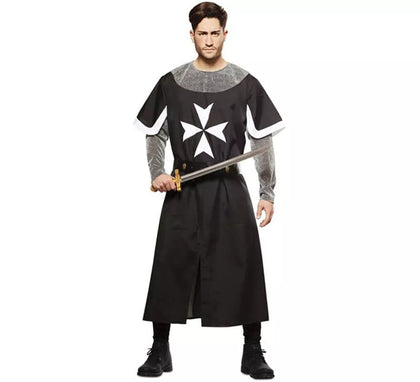 Disfraz de Cruzado Medieval Negro para hombre