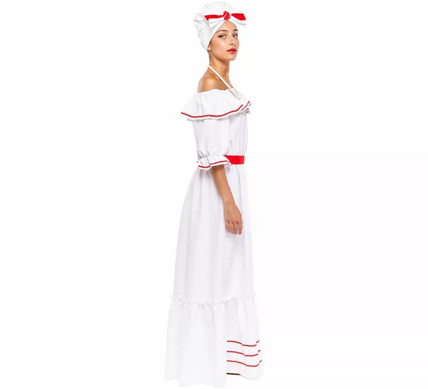 Translation missing: pt-PT.Disfraz de Cubana blanco para mujer